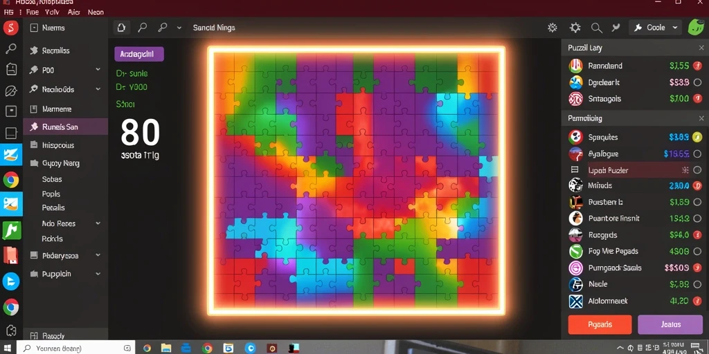 Screenshot permainan dengan karakter utama.