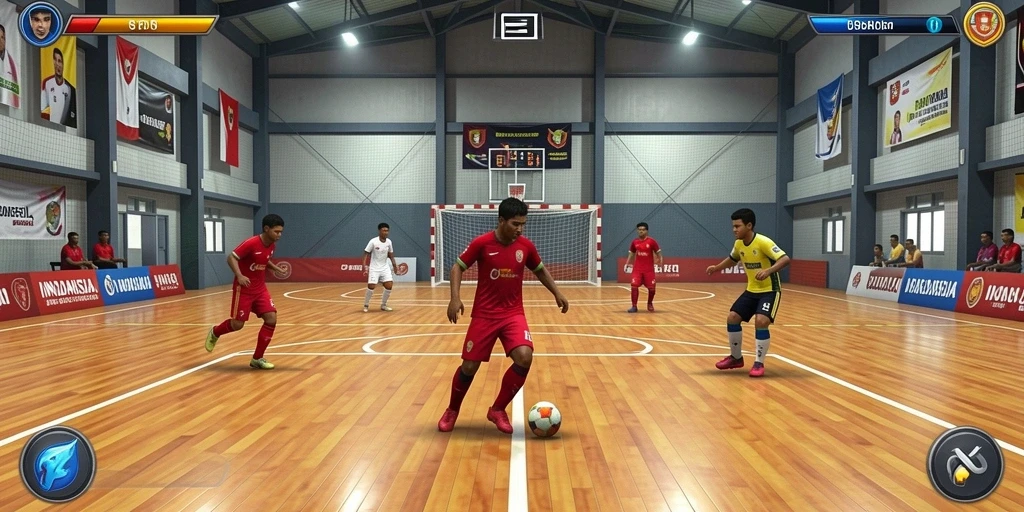 Screenshot menampilkan level pertama yang penuh warna.